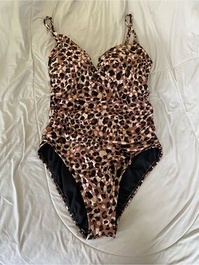 Leopard-Print One-Piece Swimsuit